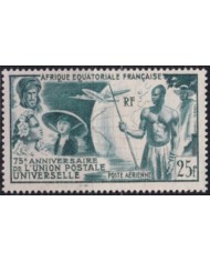 F-EX49895 AFRIQUE EQUATORIALE FRANCAISE 1949 NO GUM INDIGENOUS & COLONIAL TYPES.