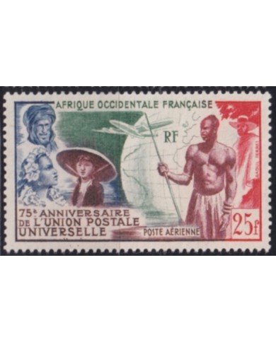 F-EX49886 AFRIQUE OCCIDENTALE FRANCAISE 1949 NO GUM INDIGENOUS & COLONIAL TYPES.