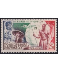 F-EX49894 ST PIERRE ET MIQUELON 1949 NO GUM INDIGENOUS & COLONIAL TYPES.