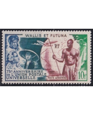 F-EX49893 WALLIS ET FUTUNA 1949 NO GUM INDIGENOUS & COLONIAL TYPES.