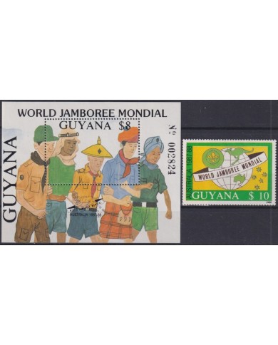F-EX49860 GUYANA 1988 MNH BOYS SCOUTS JAMBOREE BADEN POWELL SCOUTING.