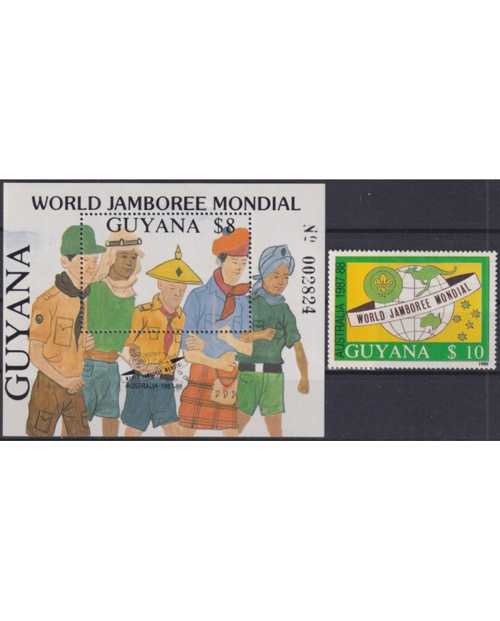 F-EX49860 GUYANA 1988 MNH BOYS SCOUTS JAMBOREE BADEN POWELL SCOUTING.