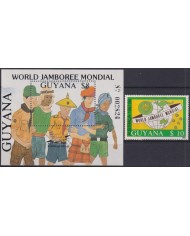 F-EX49860 GUYANA 1988 MNH BOYS SCOUTS JAMBOREE BADEN POWELL SCOUTING.
