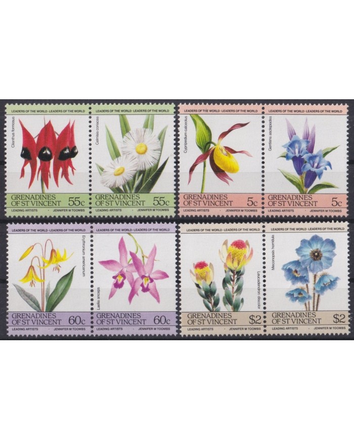 F-EX49869 GRENADINES & ST VINCENT MNH 1985 FLOWER FLORES.