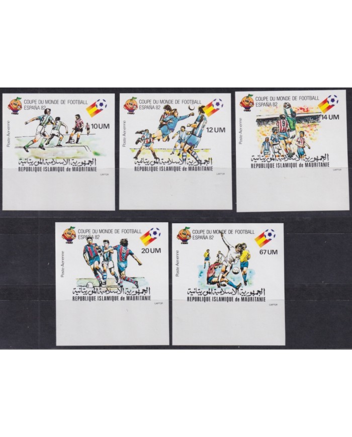 F-EX49506 MAURITANIE MNH 1980 IMPERF SET CHAMPIONSHIP CUP SOCCER FOOTBALL.