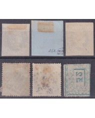 Z464 SPAIN FRANCE NUMBER CANCEL STAMPS LOT. ISABEL II- ALFONSO XII.