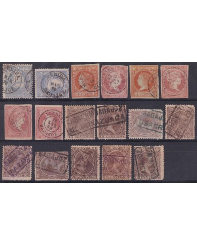 Z478 ESPAÑA SPAIN RARE CANCEL CARTERIAS BADAJOZ STAMPS LOT.