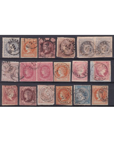 Z486 ESPAÑA SPAIN RARE CANCEL BARCELONA GIRONA GERONA STAMPS LOT.