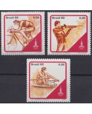 F-EX50074 BRASIL BRAZIL MNH 1980 MOSCOW OLYMPIC GAMES CICLING SHOOTING ROWS.