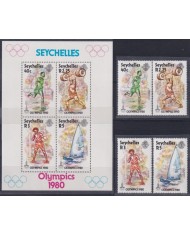 F-EX50084 SEYCHELLES MNH 1980 MOSCOW OLYMPIC GAMES ATHLETICS BOXING WEIGHTLIFTIN.