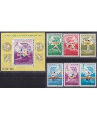F-EX50087 RUMANIA MNH 1980 OLYMPIC GAMES MOSCOW RUSSIA ATHLETISM FIGHTING.