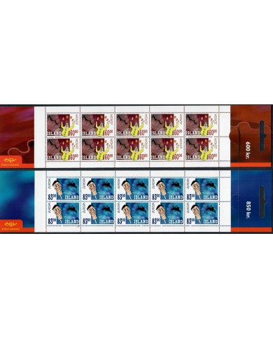 F-EX50055 ICELAND MNH 2002 EUROPA BOOKLED SET CIRCUS.