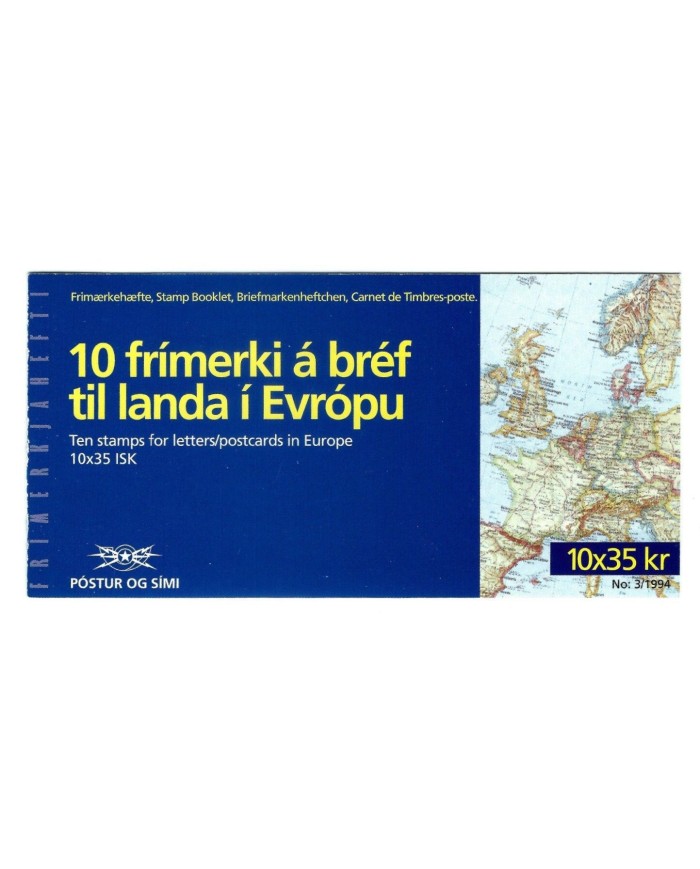 F-EX50056 ICELAND MNH 1994 EUROPA BOOKLED VOYAGE OF ST BRENDAN.