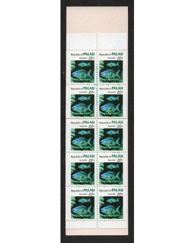 F-EX50059 PALAU MNH 1983-84 MARINE WILDLIFE PARROTFISH FISH REEF CORAL BOOKLED.