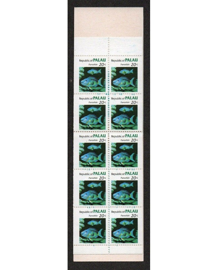 F-EX50059 PALAU MNH 1983-84 MARINE WILDLIFE PARROTFISH FISH REEF CORAL BOOKLED.