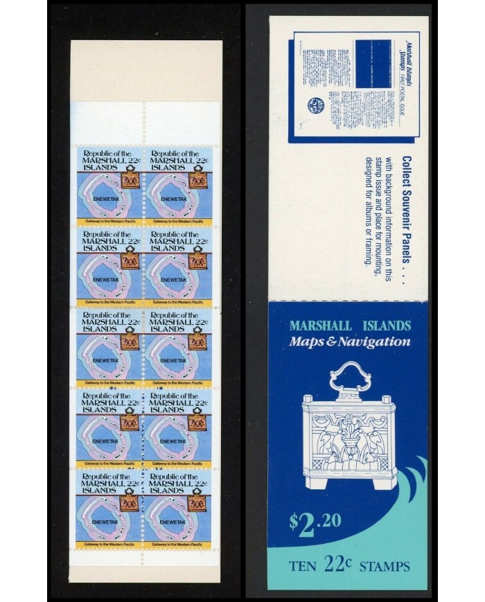F-EX50060 MARSHALL IS MNH ENIWETOK MAP BOOKLED.