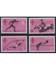 F-EX50229 POLAND MNH 1980 OLYMPIC GAMES MOSCOW SKATING ATHLETISM EQUESTRIAN.