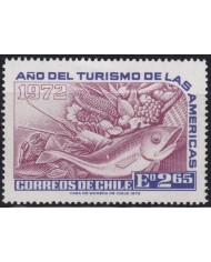 F-EX50188 CHILE MNH 1972 AMERICAN TOURISM YEAR FOOD FRUIT FISH PECES.