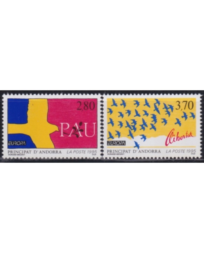 F-EX50139 ANDORRA MNH 1995 EUROPA CEPT PEACE PIGEON BIRD AVES.