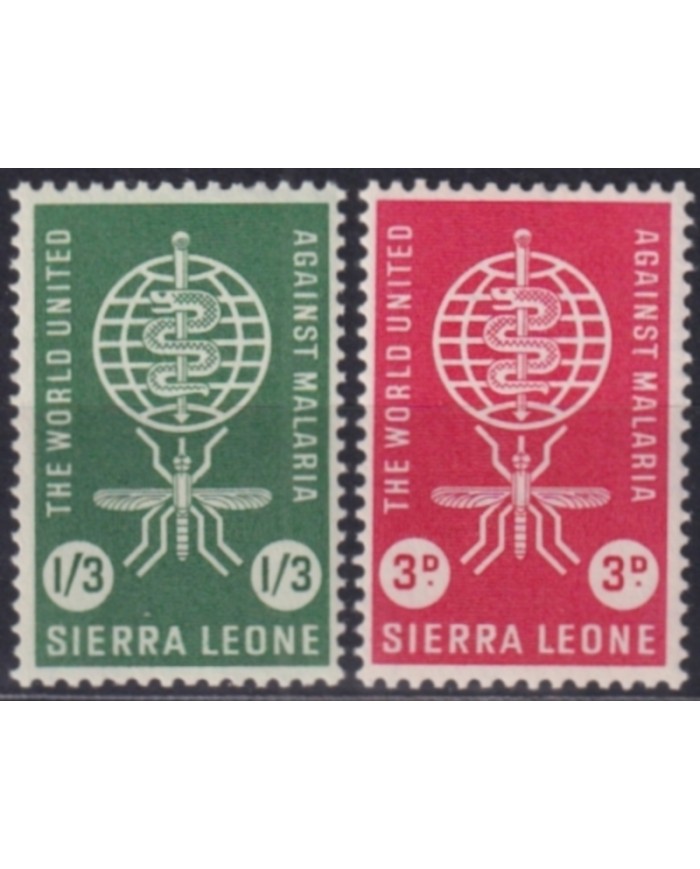 F-EX50170 SIERRA LEONE MNH 1962 ERADICATION OF MALARIA MOSQUITOS MEDICINE.