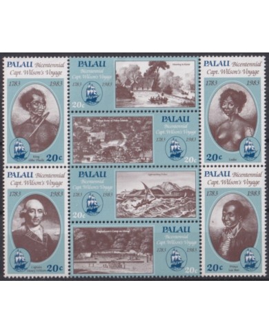F-EX49982 PALAU IS MNH 1983 BICENTENARY OF WILSON VOYAGE SHIP.