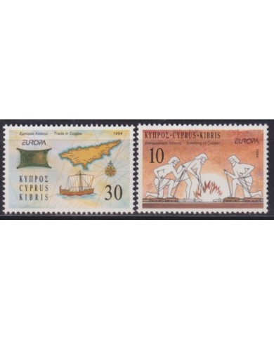 F-EX50133 CYPRUS KYBRIS MNH 1994 EUROPA CEPT SHIP GREAT DISCOVERY FIRE.