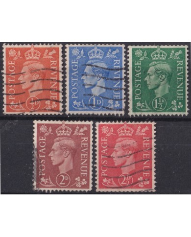 F-EX50265 ENGLAND UK GB 1950-51 USED KING GEORGE VI INVERTED WATERMARK.