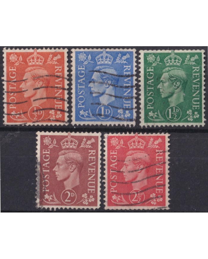 F-EX50265 ENGLAND UK GB 1950-51 USED KING GEORGE VI INVERTED WATERMARK.