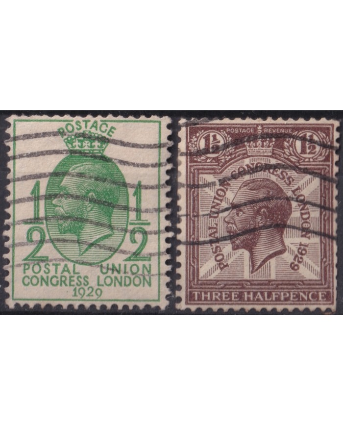 F-EX50268 ENGLAND UK GB 1929 USED KING GEORGE V SIDEWAYS WATERMARK.