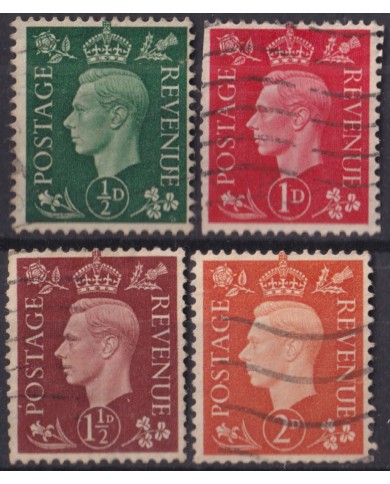 F-EX50269 ENGLAND UK GB 1937 USED KING GEORGE VI SIDEWAYS WATERMARK.