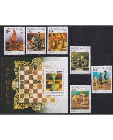 F-EX49816 GUINEA GUINEE MNH 1997 HISTORY OF CHESS AJEDREZ.