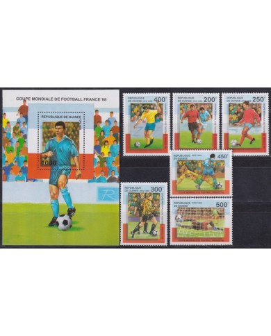 F-EX50283 GUINEA GUINEE MNH 1998 WORLD SOCCER CUP CHAMPIONSHIP.