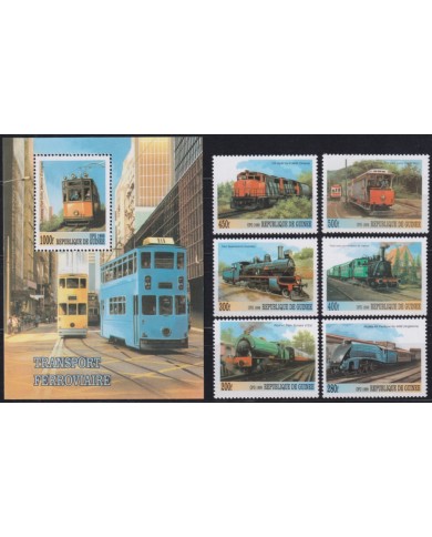 F-EX50280 GUINEE GUINEA MNH 1999 OLD LOCOMOTIVE RAILROAD FERROCARRIL TRAIN.