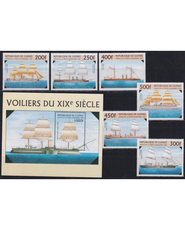 F-EX49820 GUINEE GUINEA MNH 1997 HISTORIC SHIP SAILING.