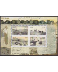 F-EX49842 SAINT PIERRE ET MIQUELON SPM MNH 2009 OLD PHOTO HARBOR SHIP BOATS PHISHING.