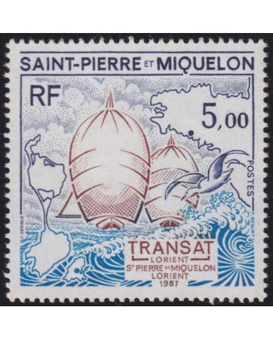 F-EX50300 SAINT PIERRE ET MIQUELON MNH 1987 SAILING SHIP TRANSAT.