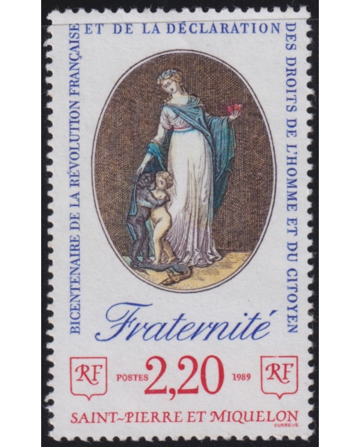 F-EX50301 SAINT PIERRE ET MIQUELON MNH 1989 FRANCE REVOLUTION FRATERNITE.