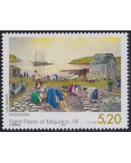 F-EX50325 SAINT PIERRE ET MIQUELON MNH 2000 ART PAINTING LES GRAVES SHIP.