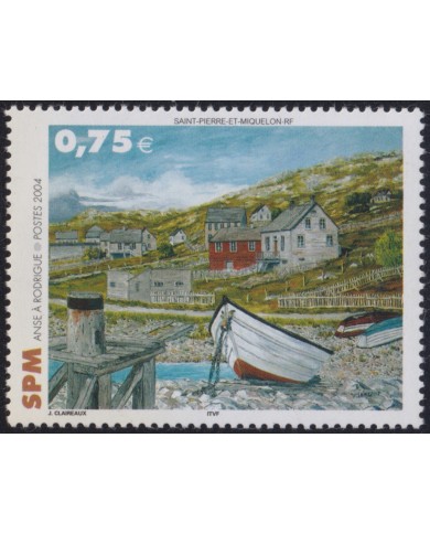 F-EX50332 SAINT PIERRE ET MIQUELON MNH 2004 ART PAINTING SHIP.