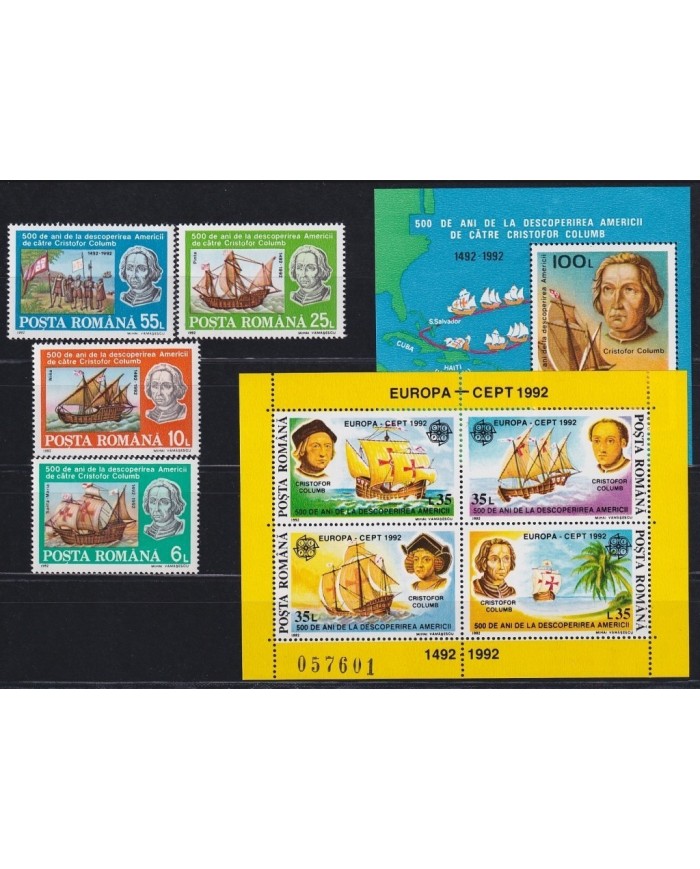F-EX17928 RUMANIA ROMANIA MNH DISCOVERY OF AMERICA COLUMBUS COLON EUROPA.