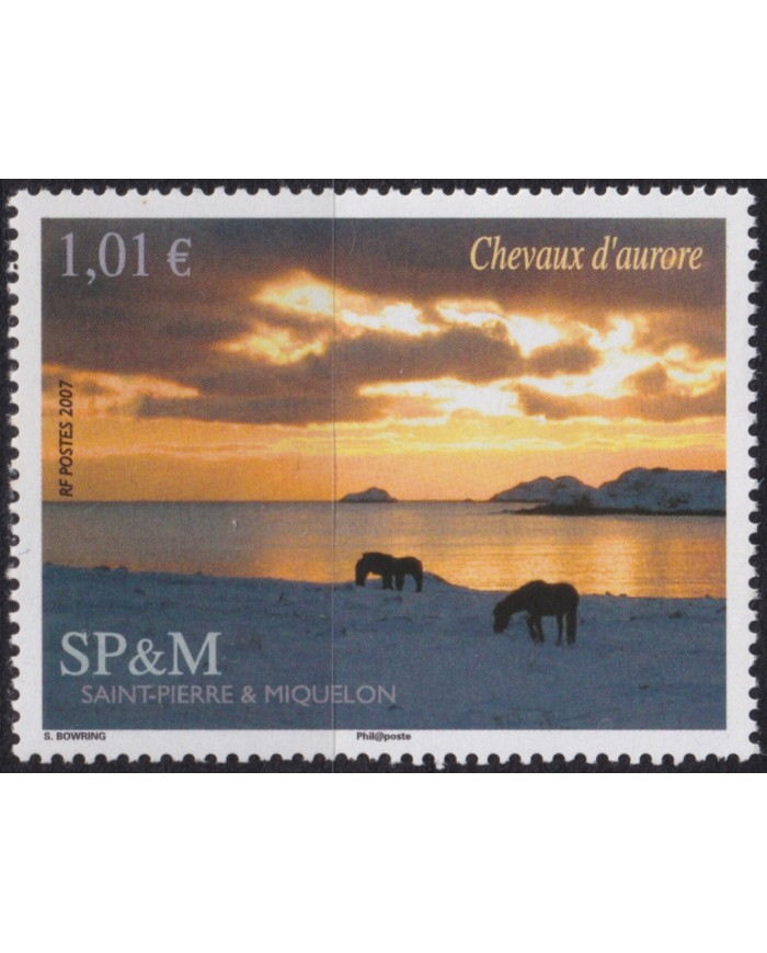 F-EX50343 SAINT PIERRE ET MIQUELON MNH 2007 ART PAINTING SUNRISE.