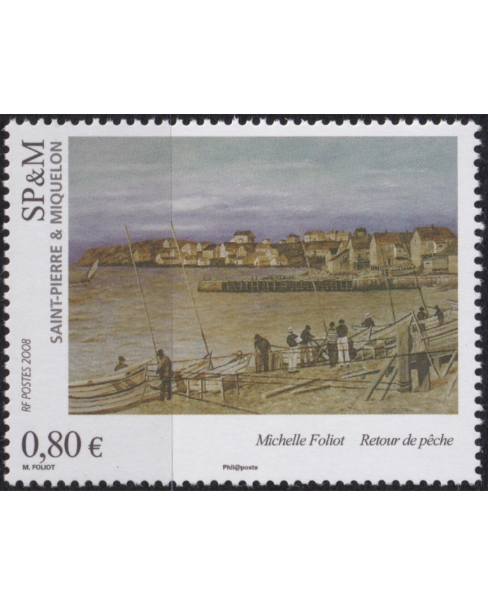 F-EX50347 SAINT PIERRE ET MIQUELON MNH 2007 ART PAINTING MICHELLE FOLIOT.