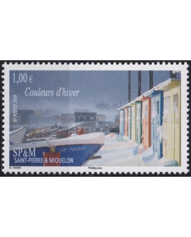 F-EX50346 SAINT PIERRE ET MIQUELON MNH 2009 ART PAINTING WINTER LANDSCAPE.