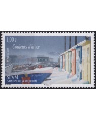 F-EX50346 SAINT PIERRE ET MIQUELON MNH 2009 ART PAINTING WINTER LANDSCAPE.