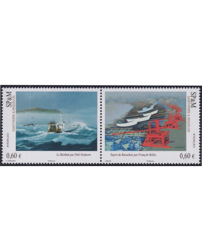 F-EX50323 SAINT PIERRE ET MIQUELON MNH 2012 ART PAINTING FRANCOIS BELLEC VERDOORN.