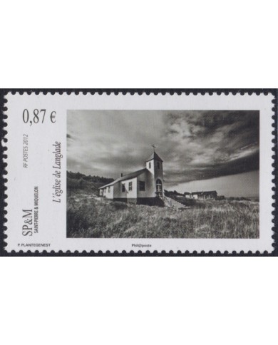F-EX50319 SAINT PIERRE ET MIQUELON MNH 2012 ART PHOTO LANGLADE CHURCH.