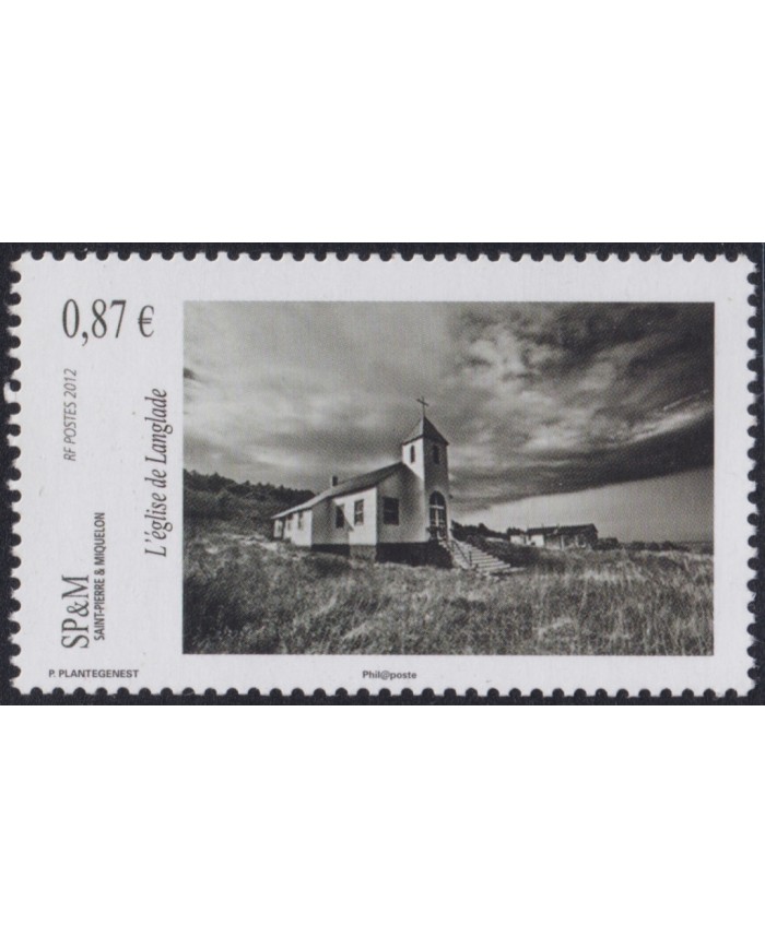 F-EX50319 SAINT PIERRE ET MIQUELON MNH 2012 ART PHOTO LANGLADE CHURCH.