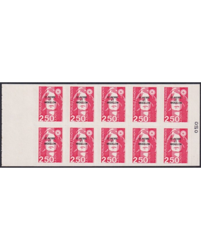 F-EX50373 SAINT PIERRE ET MIQUELON MNH 1992 BOOKLET MARIANNE 2,50 fr.