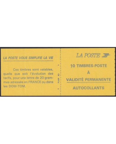 F-EX50372 SAINT PIERRE ET MIQUELON MNH 1993 BOOKLET MARIANNE ADHESIVE.