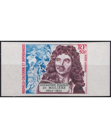 F-EX50362 NEW CALEDONIE MNH 1973 THEATER ACTOR MOLIERE IMPERFORATED.